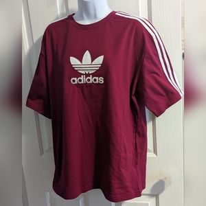 Adidas women's legacy burgundy original short sleeve shirt Sz: S NWT